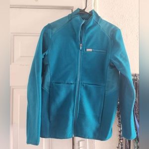figs on shift pacific blue performance fleece jacket size XS.
